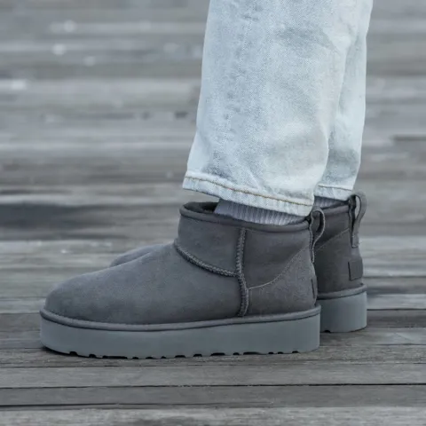 UGG Ultra Mini Mid Platform Grey Suede