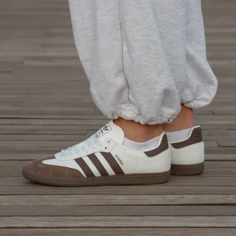Adidas Samba White Brown Suede