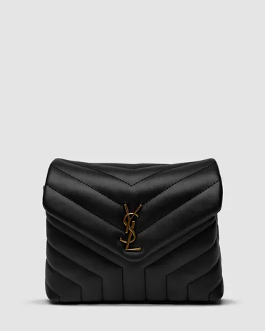 Saint Laurent Toy LouLou In Quilted Leather Black/Gold