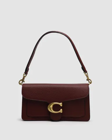 Coach Tabby Red/Gold Shoulder Bag 26 In Signature Canvas