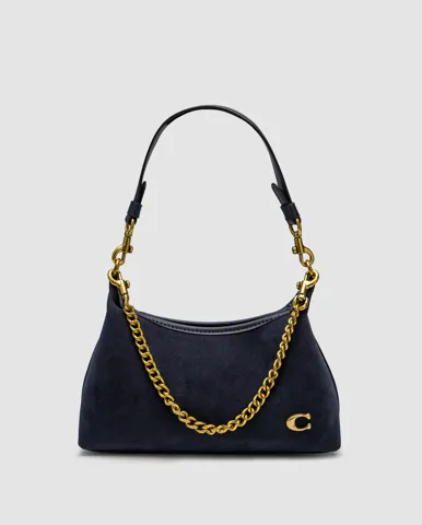 Coach Juliet Shoulder Bag Blue Suede