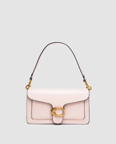 Coach Tabby Shoulder Bag 26 in Polished Pebble Leather Pink/Gold
