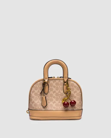 Coach Sierra Satchel In Signature Canvas Beige