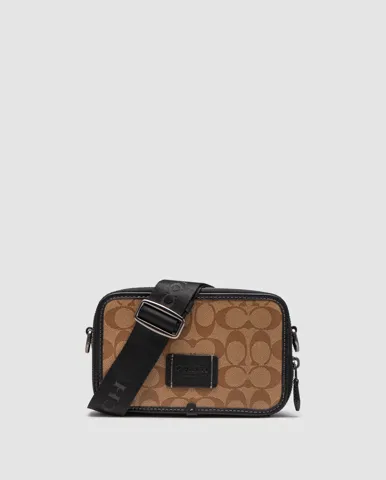 Coach Wyatt Crossbody Bag In Signature Canvas Sand
