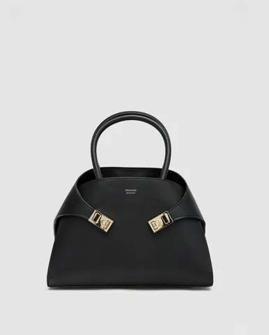 Ferragamo Hug Handbag M in Black