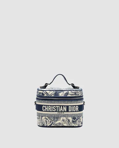 Christian Dior Travel Small Vanity Bag Navy Blue