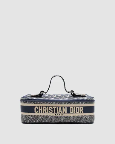Christian Dior Travel Vanity Bag Navy Blue