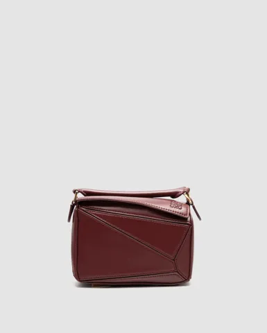 Loewe Mini Puzzle Bag Burgundy