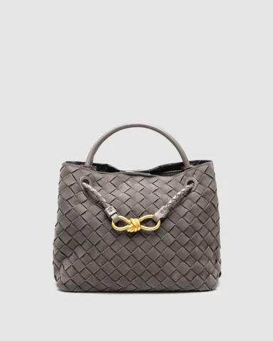 Bottega Veneta Small Andiamo Suede Grey