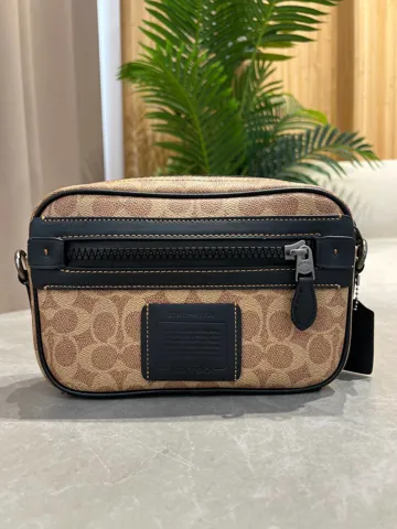 Coach Academy Crossbody Signature Canvas Beige