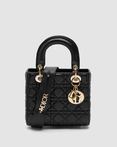 Christian Dior Small Lady Dior My ABCDIOR Bag Black