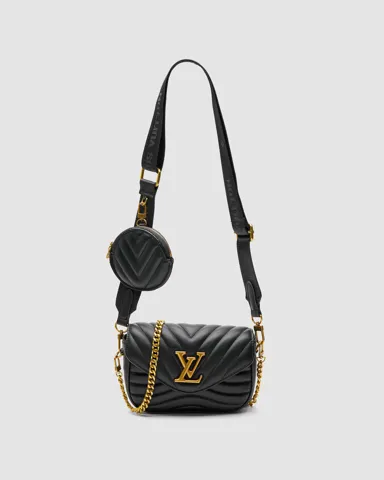 Louis Vuitton New Wave Multi Pochette Bag Black/Gold