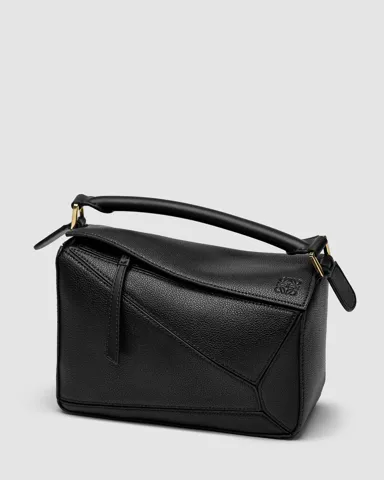 Loewe Small Puzzle Bag in Classic Calfskin Black