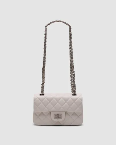 Chanel 1.55 Reissue Double Flap Leather Bag White/Black