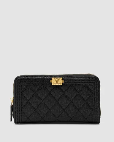 Chanel Wallet Boy Black/Gold