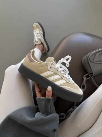 ADIDAS SAMBA | PLATFORM BEIGE / GRAPHITE premium (7)