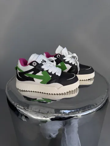 OFF WHITE SPONGE MID TOP | BLACK / GREEN / PINK premium (3)