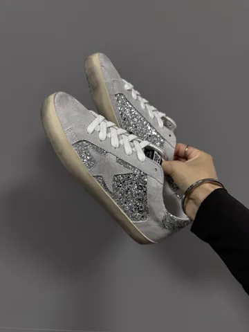 GOLDEN GOOSE | GGDB STAR | LIGHT GREY / SPARKLE premium (10)