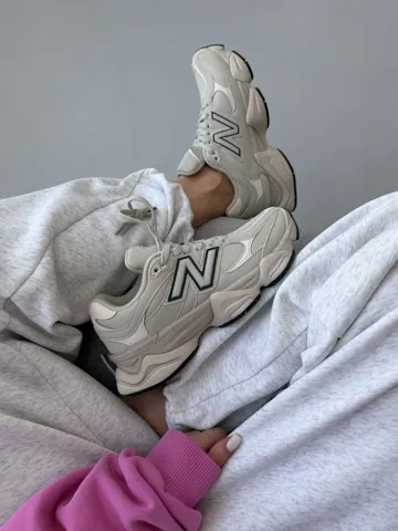 NEW BALANCE 9060 | LIGHT CREAM LEATHER premium (8)