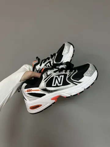NEW BALANCE 530 | BLACK / SILVER / ORANGE Premium (р)