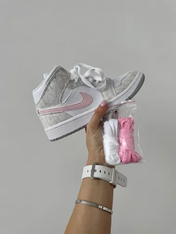 AIR JORDAN RETRO 1 | “HEATHER GREY / PINK” premium (р)